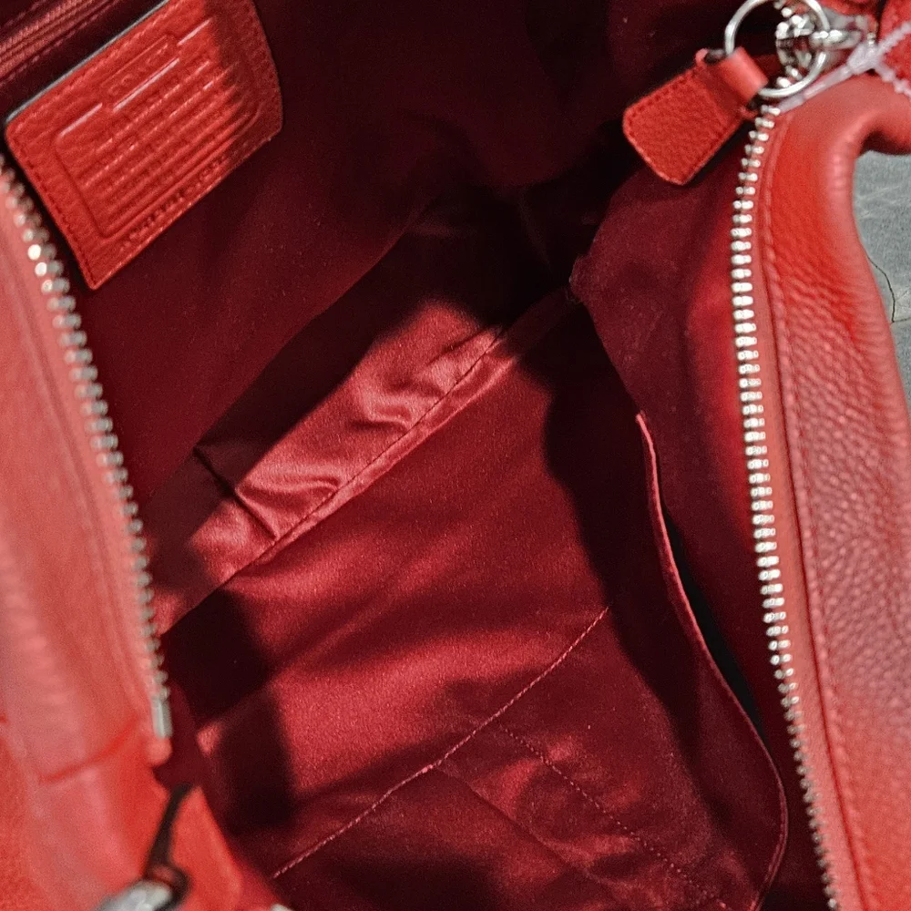 Coach Red Pebbled Leather Women's Bag NWOT